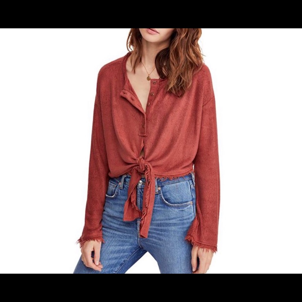 NWT Free People Emma’s Henley top